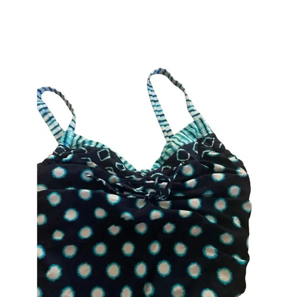 Coco Reef Navy Capta High Tide Mix Tankini Top Swimsuit Size 34DD - Picture 3 of 5